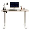 48"×24" Oak Color Electric Standing Desk Height Adjustable Desk for Home and Office Computer Table Gaming Desk Modern Lift-up Desk Height Adjustable, Maple | Sit and Stand Up Adjustable Desk