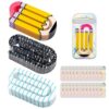 48 Pack Jumbo Acrylic Paper Clips, 4" X 2" 24Pcs Teacher Paper Clips with 24Pcs Gift Bags Personalized Paperclips Bookmark for Home Office Back to School Supplies (Pencil,Notebook,Eraser)