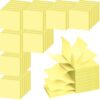 48 Pack Pop Up Sticky Notes 3x3, Yellow Accordion Sticky Notes Bulk, Self Sticky Notes Pads for School, Office Supplies, Desk Accessories, Yellow