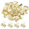 48pcs Golden Iron Binder Clip Small Fastener for Office School Paper