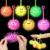 48PCS LED Puffer Balls Bouncy Light Up Ball for Kids 4-12 Toy Stress Ball Flashing Sensory Puffer Toy Glow in The Dark for Classroom Stuffers Prizes Bulk Kid Pinata Fillers End of Year Students Gifts