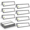 48 Pcs Tented Nameplates for Desk, 9" x 3" Composition Desk Name Tags