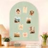 48"x36" Green Arched Felt Bulletin Board, Customizable Wall Tiles