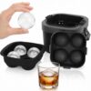 4 Clear 2.5in Ice Ball Maker Mold Whiskey Ice Spheres Trays Ice Ball Mold