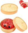 4 Inch Jumbo Rainbow Squishy Squeeze Toy with Steamer Box, Slow Rising Stress & Anxiety Relief Sensory Fidget Toy for Kids & Adults