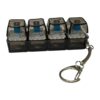 4 Keys Keyboard Click LED Light Toy Keycaps Tester with Keyboard Click LED Light for Stress Relief and Focus