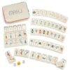 4 Layer Mahjong Game Set, 160 Pcs Acrylic American Mahjong Tile Set with Carrying Bag, Perfect for Travel Family Friend Club Game Nights & Parties(Ink Wash Painting)