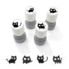 4 Pack Black Cat Stamps, Self Inking Cat Stamp for Scrapbook
