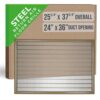 [4 Pack] Fits 24x36 and 36x24 Duct Opening | Return Air Floor Grille by Handua | Walkable Vent Cover Grill for Floor | Brown | Heavy Duty Fixed Blades | Out Dim:: 25.75"W X 37.75"H