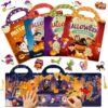 4 Pack Halloween Reusable Sticker Books, Arts & Crafts for Toddlers 2-4