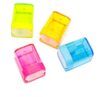 4‑Pack Handheld Pencil Sharpeners with Lid, Dual Holes Compact Sharpener for Colored Pencils, for Students, Classroom and Office Supplies，Square