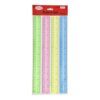 4Pcs 12Inch Clear Ruler for Drawing, Four Consecutive tra