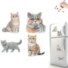 4PCS 2D Acrylic Diamond Art Fridge Magnet Kit British Shorthair Design