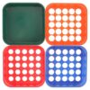 4pcs 4pcs Stackable Plastic Color Coded Coin Sorter Trays