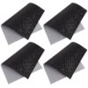 4pcs Black Pu Rhinestone Sheet for DIY Decor and Personal Decoration