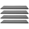 4pcs Black Stainless Steel Blank Door Name Plate 9.8x4.3 Inch