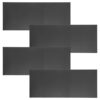 4pcs Black Stainless Steel Blank Name Plate 25x11cm Self-adhesive