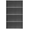 4pcs Brushed Stainless Steel Blank Name Plate 25x11cm Self Adhesive