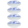 4pcs Chinese Style Ceramic Box Ink Pad 30g Red Calligraphy Painting