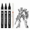 4 Pcs Chrome Paint Markers, Metallic Silver Paint Pen Permanent Mirror Pens