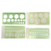 4Pcs Clear Geometric Stencils Multifunctional Circlular and Oval Drawing Templates Ruler for Architects Students Shape Templates