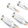 4PCS Crystal Triangular Prisms 2" /4" Light Clear Triple Prism Optics Kits
