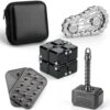 4PCS Fidget Spinner Toy Pack, Finger Chain Fidget Cube Cool Hammer Figette Spin Gyro Sensory Focus Gyro Desk Toy for Adults Teens