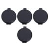 4pcs Fingerprint Ink Pad Mini Black PVC Plastic for Identification