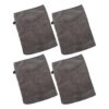 4pcs Household Face Mitts Makeup Remover Reusable Microfiber Polyester