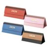 4pcs Mini Desk Calendar Standing Flip with Metal Twin-wire Binding