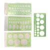 4Pcs Multipurpose Geometric Drawing Templates Ruler Circlular and Stencils for Architectural Drawing