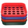4pcs Plastic Coin Sorting Organizer with Four Color Coded Compartments