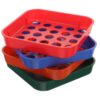 4pcs Plastic Coin Sorting Plates with Color Coded Stackable Design