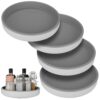 4 Pcs Rotating Seasoning Tray Turntable Organizer, 9.8 in Diameter Lazy Susan for Refrigerator, Pantry Cabinet, Countertop, 360° Rotatable Spice Rack with Non Slip Feet