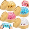 4PCS Squishy Toy Squeeze Toys with Box, Squishy Stress Ball Soft Sensory Squeeze for Anxiety Stress Relief, Fun Fidget Toys for Party Holiday
