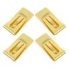 4pcs Stainless Steel Money Clip for Men, Card Holder, Golden