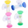 4pcs Toothbrushing Hourglass Timer with Suction Cup, 2 Minute