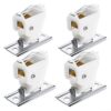 4 Pieces Metal Curtain Locks Pulley Set Compatible With Roman Blinds For Adjustable Height And Steady Curtain Rope Management
