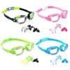 4 Pieces Swim Goggles for Kids Age 4-16 No Leaking Anti Fog Goggles