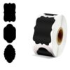 4 Rolls 1200pcs Black PVC Labels Stickers Removable Waterproof for Kitchen Spice Bottles Gift Box Packaging