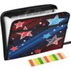 4th of July Red Blue Stars Stripes Patriotic Accordion Filing Folder