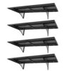 4 Tier Adjustable Garage Wall Shelving Metal Black Shelves 1000 Lbs