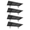 4 Tier Metal Black Shelves Heavy Duty Garage Wall Shelving 1000 Lbs