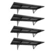 4 Tier Metal Black Shelves Heavy Duty Garage Wall Shelving 1000 Lbs