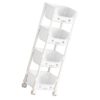 4 Tier Rolling Storage Cart with Deep Baskets