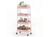 4 Tier Rolling Utility Cart with Wheels 130LBS Metal Storage Organizer