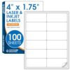 4" X 1.75" Matte White Printable Shipping Labels
