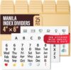 4x6 Index Card Dividers with Tabs, Recipe Card Box Organizer Dividers 4 x 6