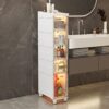 5-Drawer Rolling Storage Cart 14cm Wide Narrow Plastic nizer for Bathroom Bedroom Office Kitchen Living Room - Versatile Standing Shelf Units on Wheels
