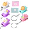 5-Pack Compact Cute Portable Keychain Staplers w/ 1500 Mini No.10 Staples